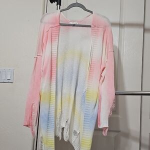 MACARON Pink and Yellow Ombre Cardigan